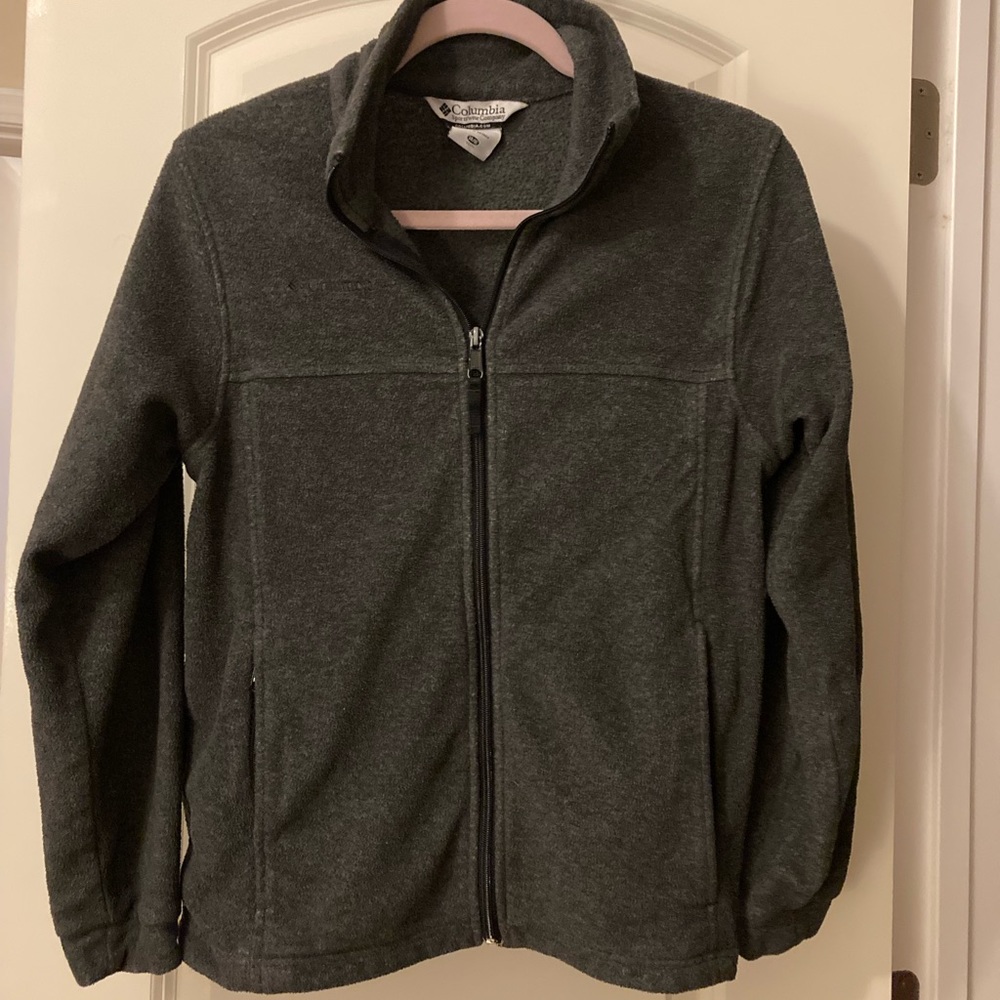 Columbia Fleece Zip Up - Charcoal, Youth 14/16